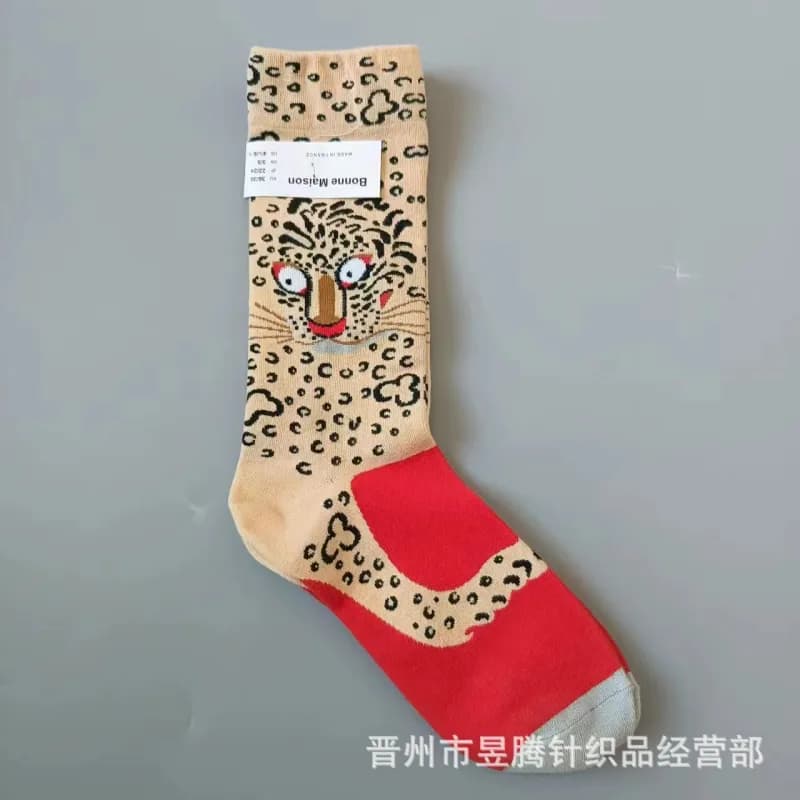Balenciaga Leopard Sock Cartoon Leopard Print