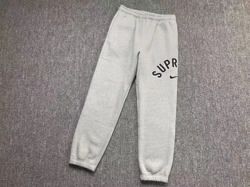 Supreme Hooded Sweatshirt Nike Logo Back — A445#灰色