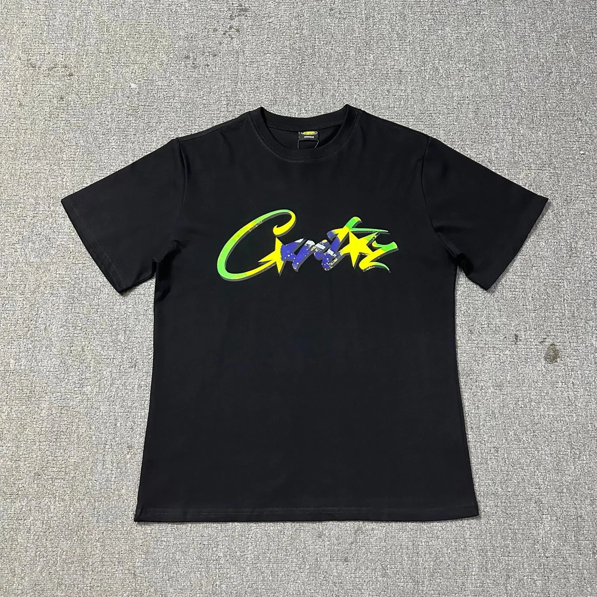 Sp5der Graphic Tee Embroidered Logo — 3236黑色