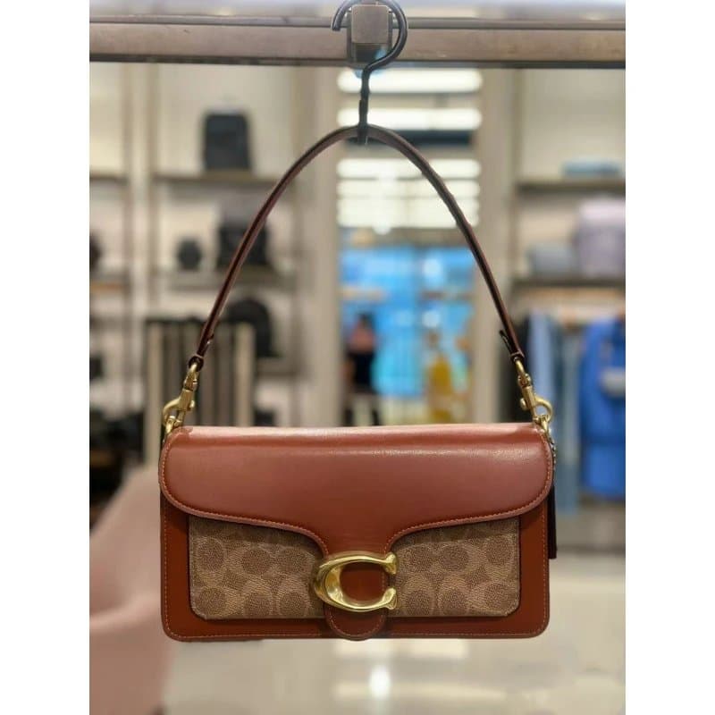 Coach Tabby Shoulder Bag Signature Canvas & Leather