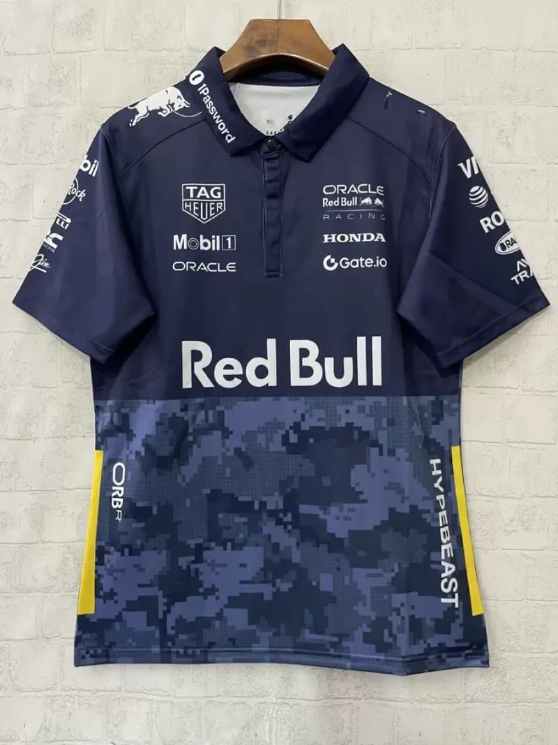 Tudor Polo Shirt Red Bull Racing Team — 2025红牛开同黑色拼接