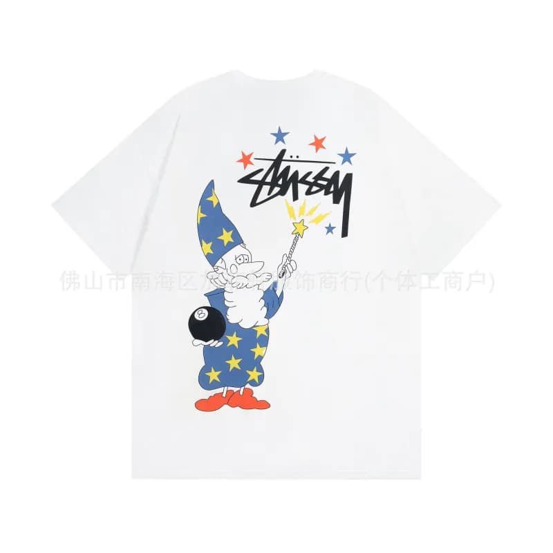 Stüssy Wizard Graphic Tee Stars & 8-Ball