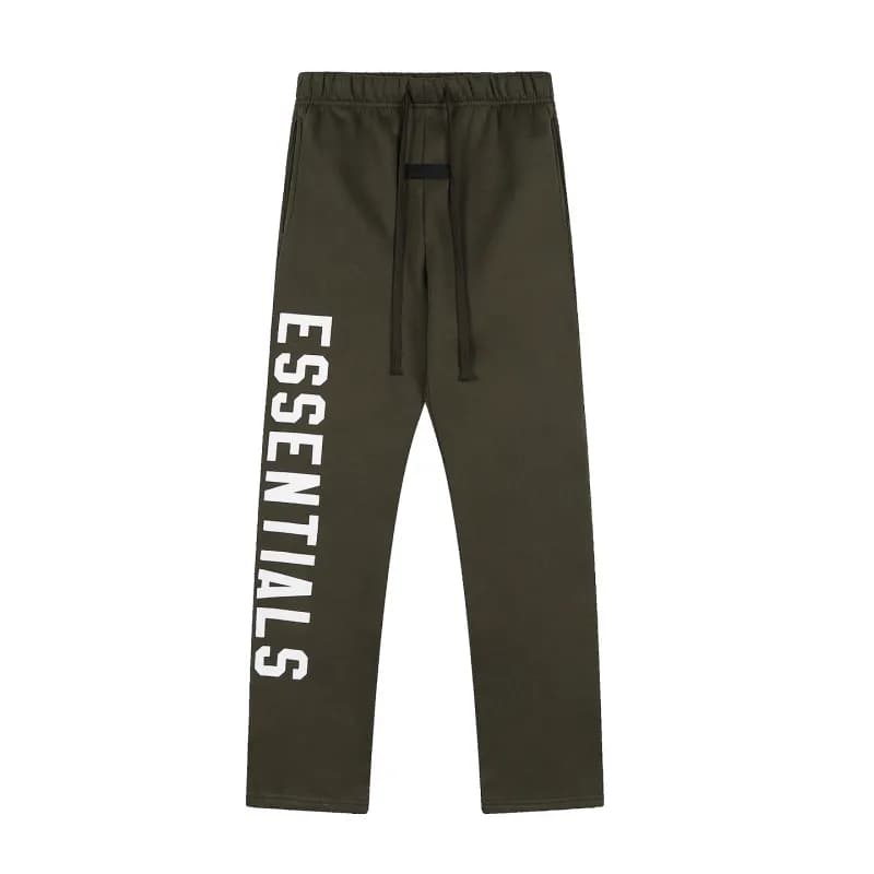 Fear of God Essentials Logo Joggers Olive Green