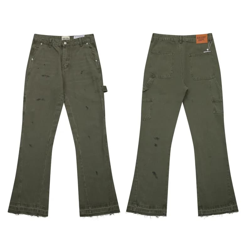 Gallery Dept. Flared Jeans Distressed Paint-Splatter — 637