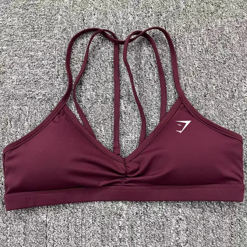 Strappy Sports Bra Deep Red