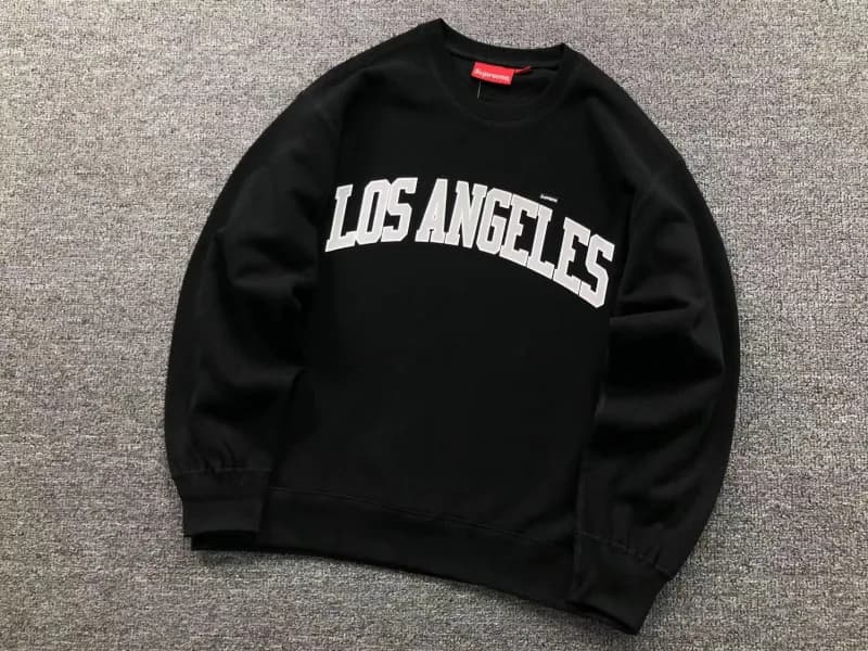 Supreme Hooded Sweatshirt Nike Logo Back — E572#黑色洛杉机