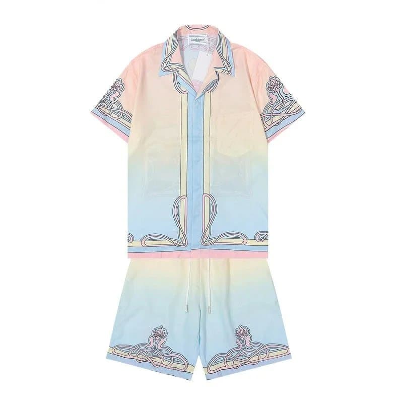 Comme des Garçons Short-Sleeve Shirt and Shorts Set Gradient Print