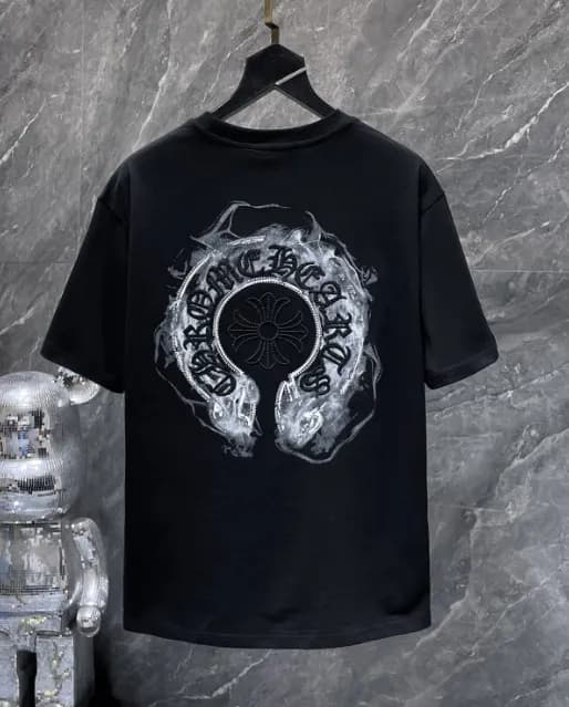 Chrome Hearts Graphic Tee Cross Logo Print