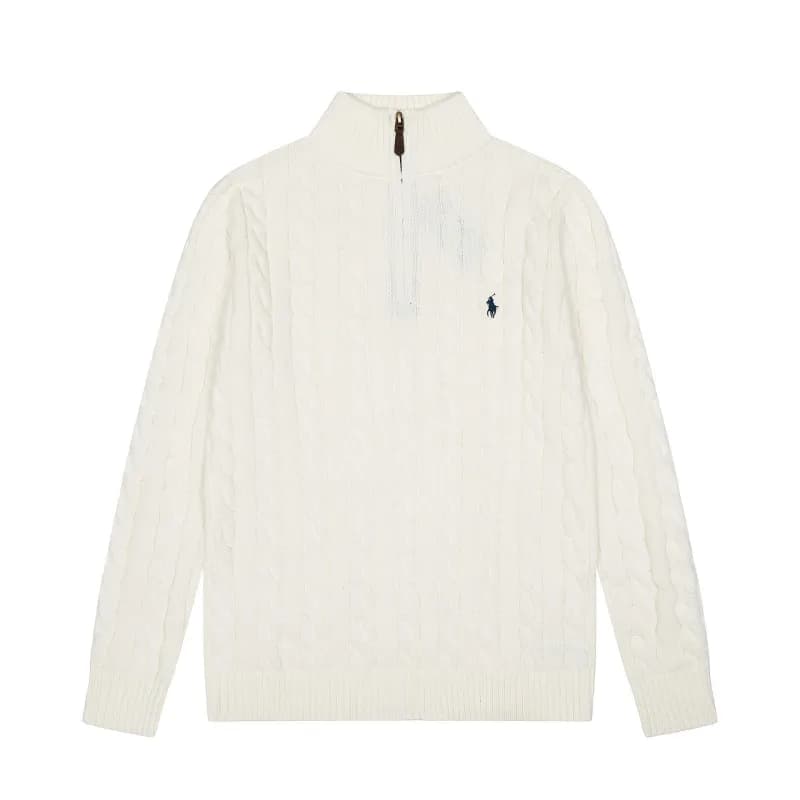 Polo Ralph Lauren Cable Knit Quarter-Zip Sweater Ivory