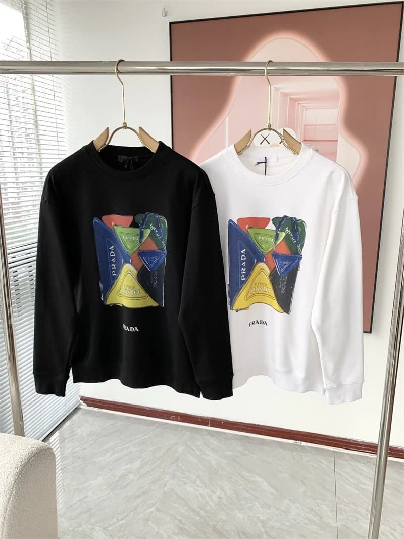 Prada Cleo Graphic Sweatshirt Multi-Color Logo Print