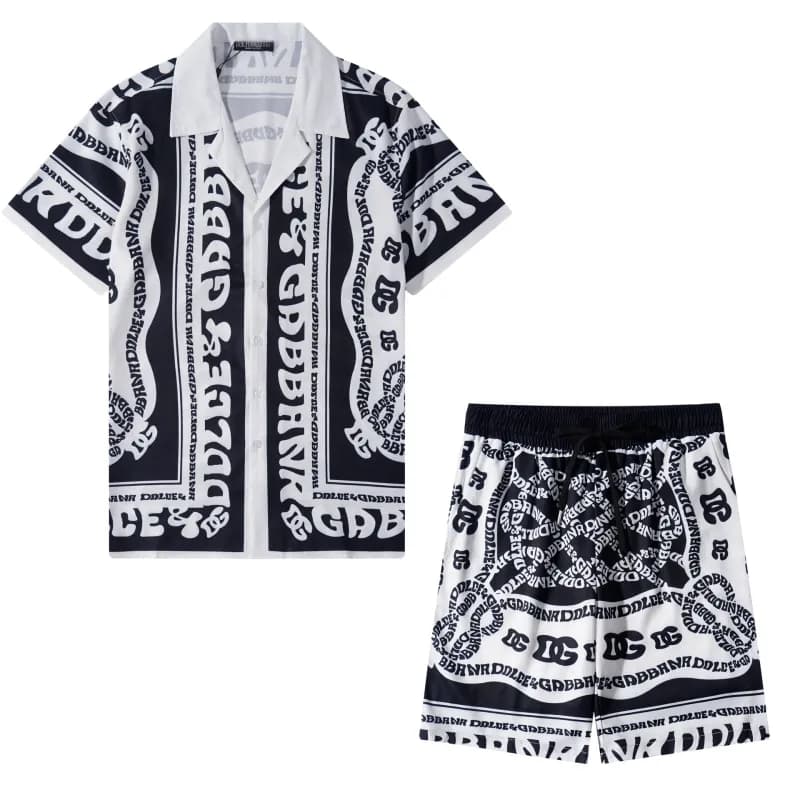 Balenciaga Checkered Short Set Geometric Print — M3