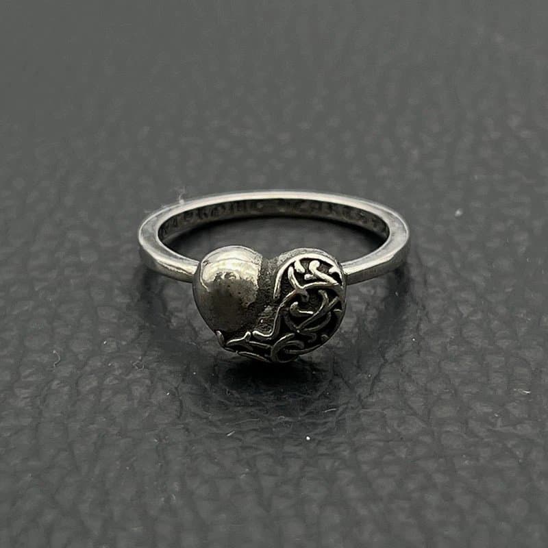 Chrome Hearts Heart Ring Ornate Filigree