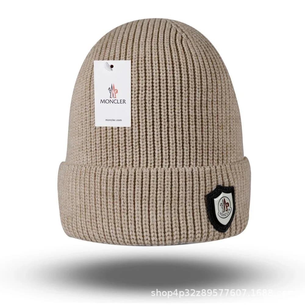 Moncler Ribbed Beanie Shield Patch — 28