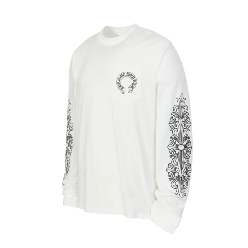 Graphic Tee Chrome Hearts Lips & Skull — 9012白色2124