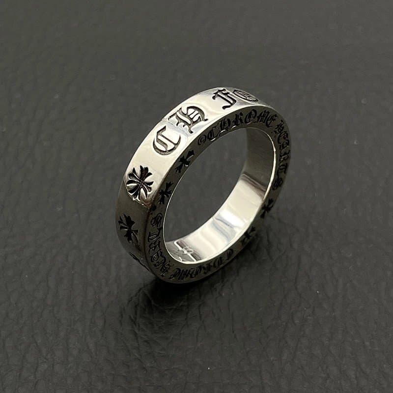Chrome Hearts Ring Cross & Script Engraved