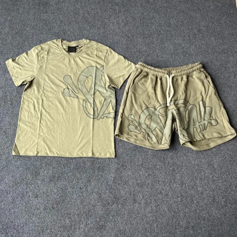 Travis Scott T-Shirt and Shorts Set Graffiti Logo