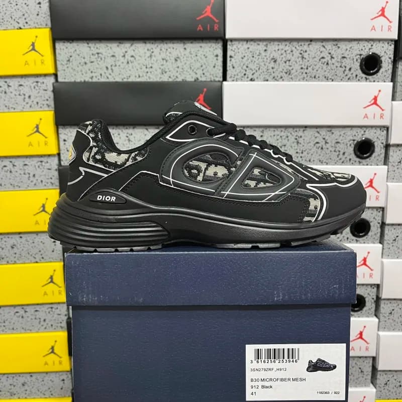 Dior × Jordan B30 Microfiber Mesh Black