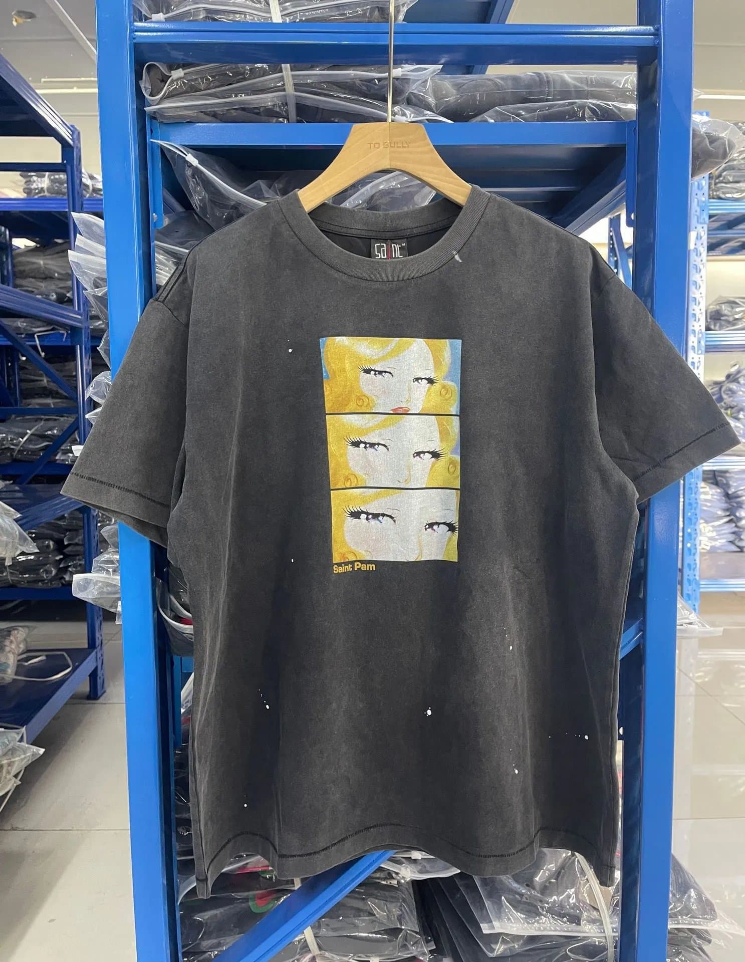 Saint Laurent Graphic T-Shirt Angel Flame Print — ST965