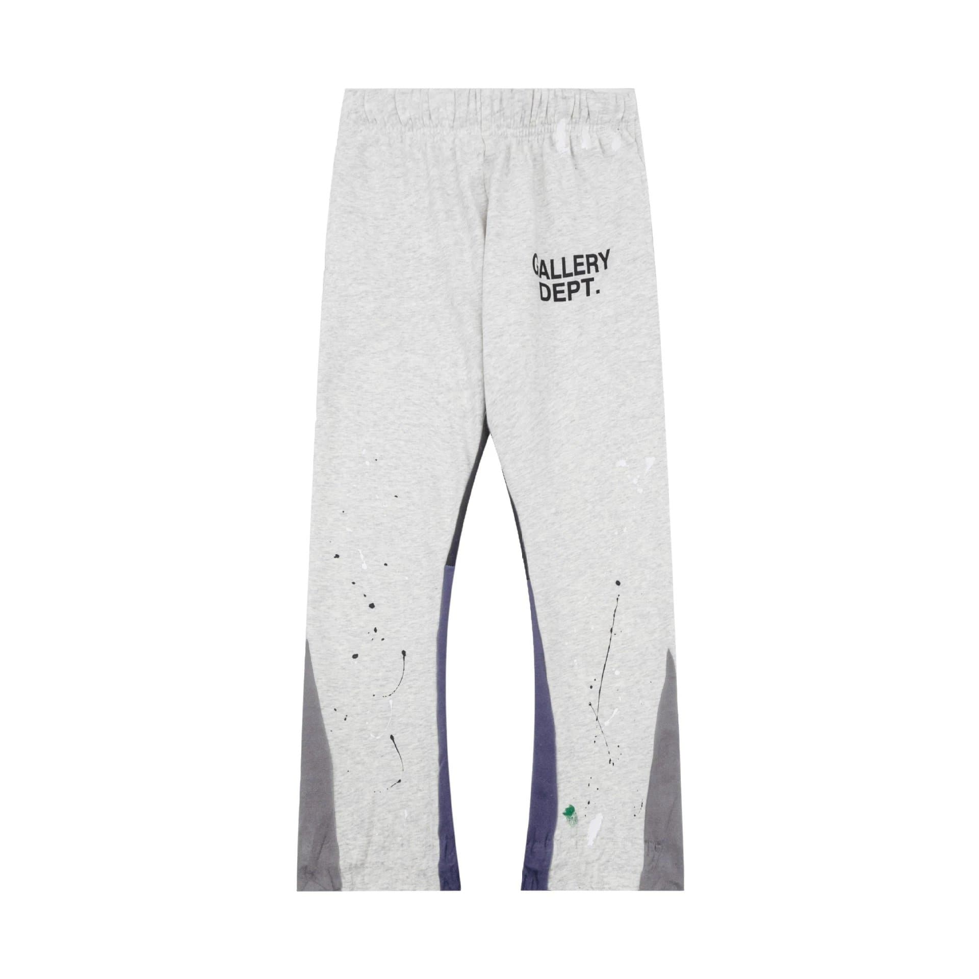 Paint Splatter Sweatpants Gallery Dept. Logo — 浅灰色