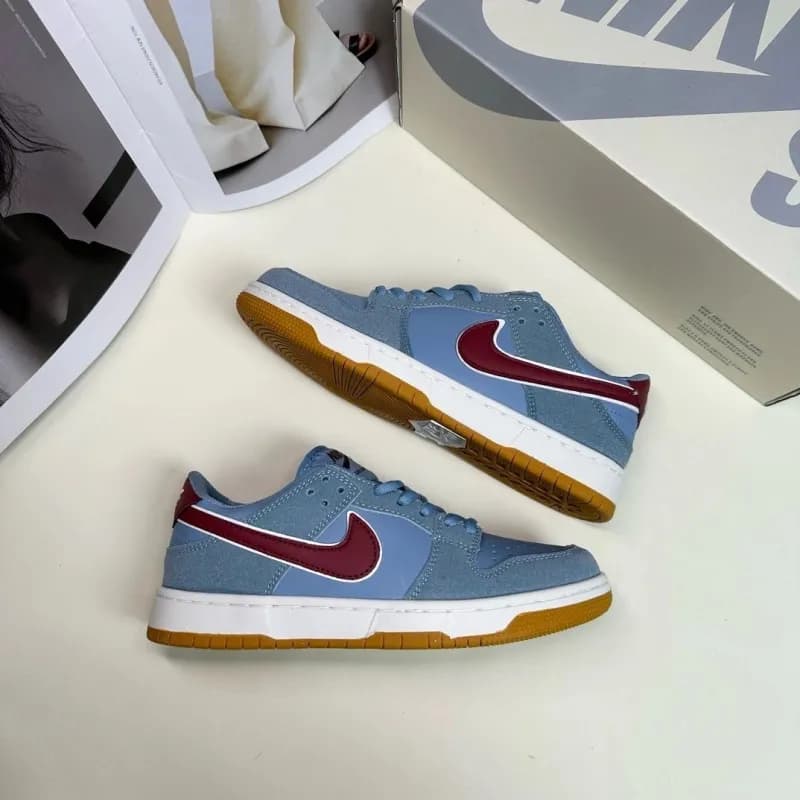 Nike Dunk Low Blue Maroon Gum