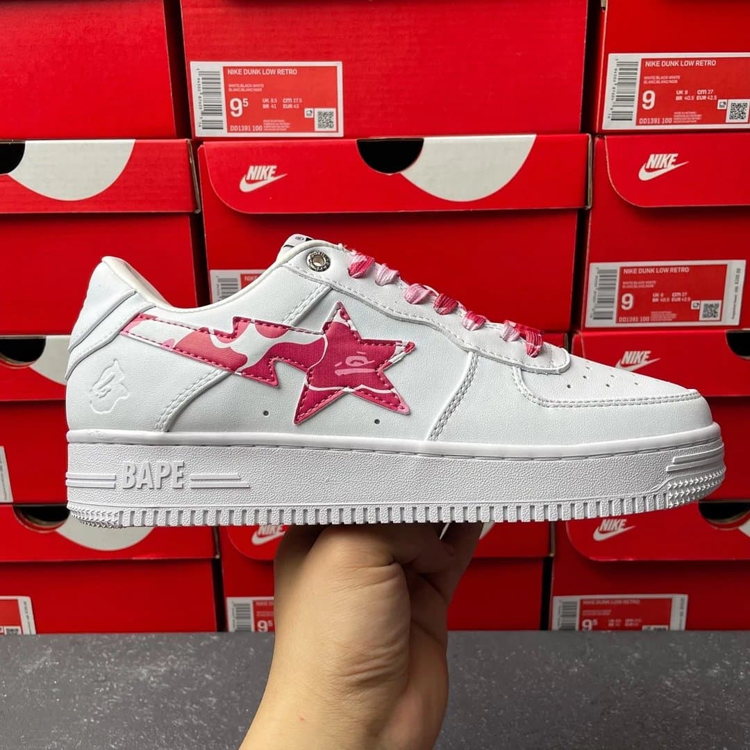 Nike Dunk Low Retro Bape Star — 白粉迷彩