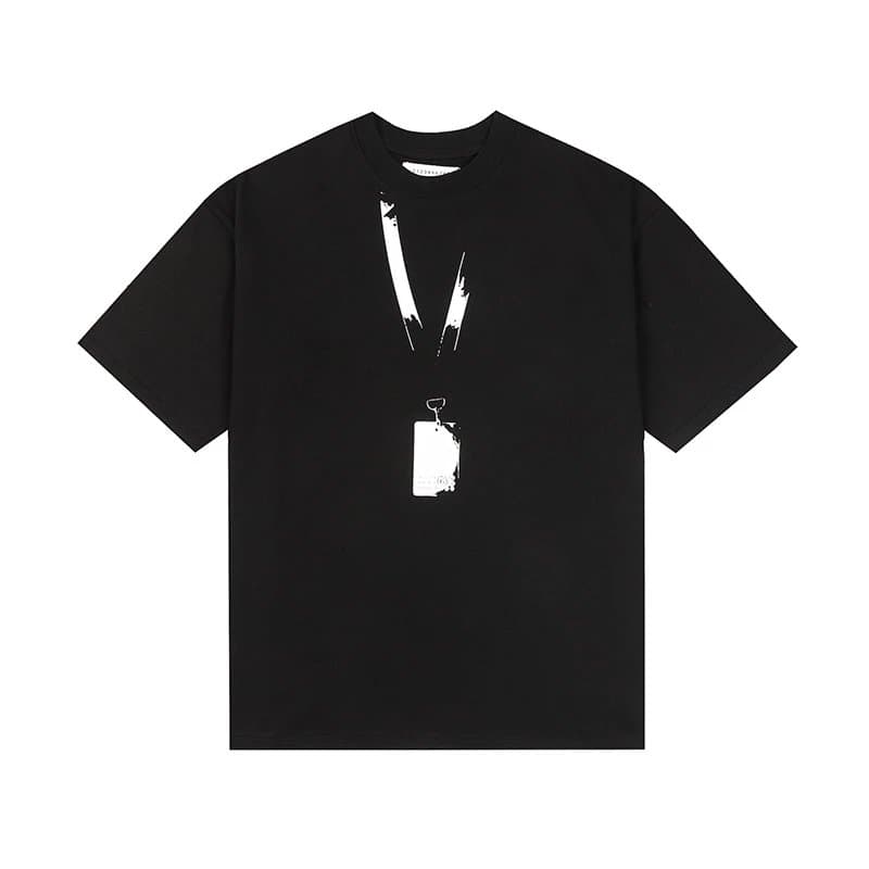 Maison Margiela Numbered Neck Tee White Numerals — 679黑色