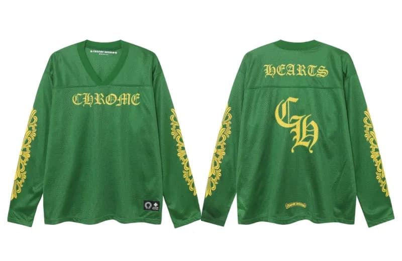Chrome Hearts Mesh Jersey Chrome Logo — 绿色长袖