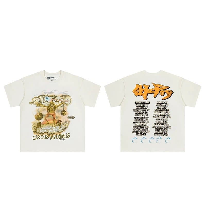 Travis Scott Graphic Tee Raging Wolf — TS60米杏