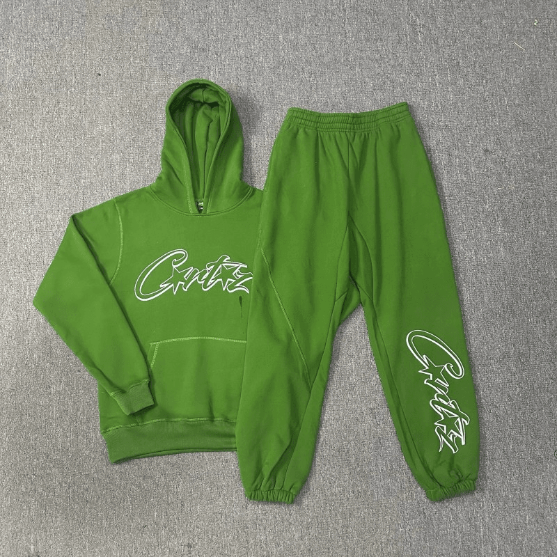 Corteiz Hoodie and Joggers Set CRTZ Script Logo
