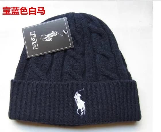 Polo Ralph Lauren Cable Knit Beanie White Pony Embroidery