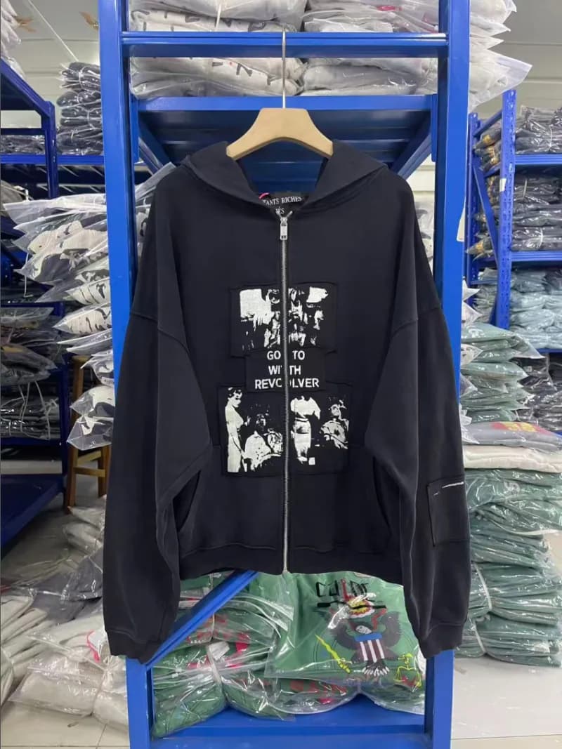 Saint Laurent Zip-Up Hoodie Toxic Print — 3628