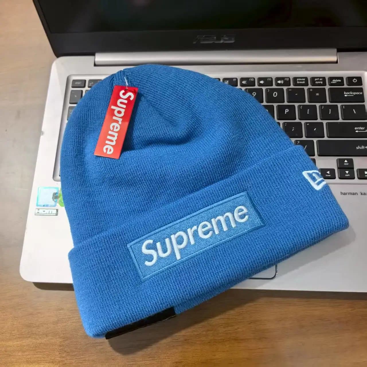 Supreme Box Logo Beanie Lime Green — 均码 · 孔雀蓝