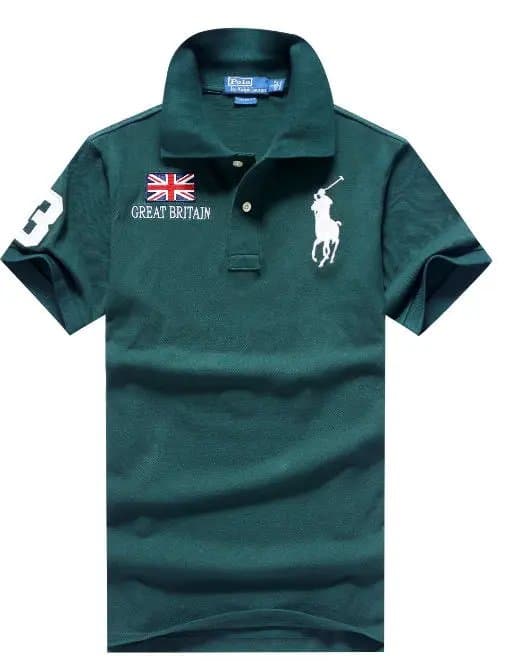 Polo Ralph Lauren Polo Tee USA Flag Patch — Italy green