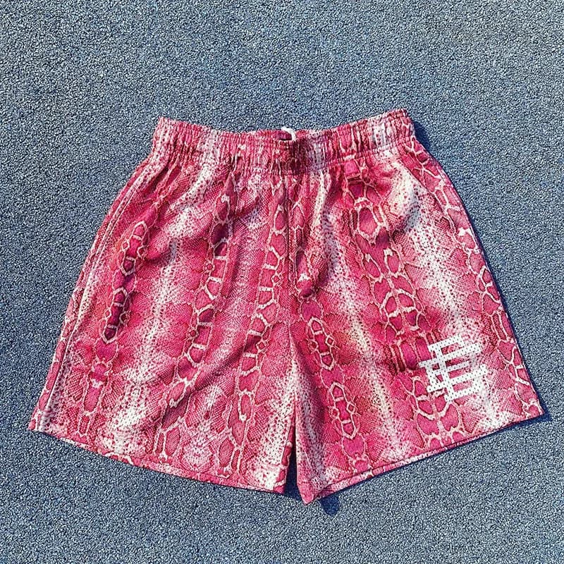 Fear of God Essentials Snake Print Shorts Pink Snake Print