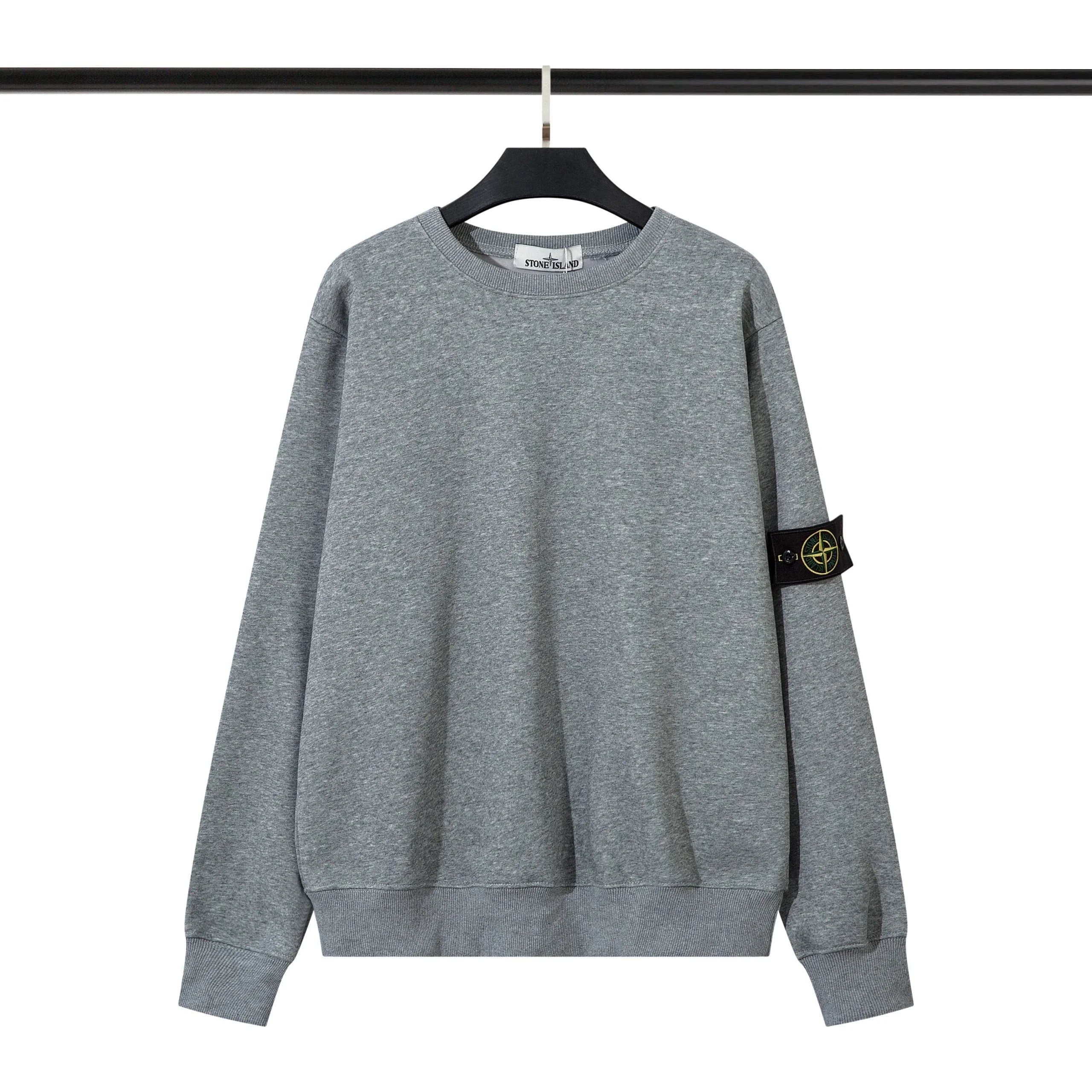 Stone Island Crewneck Sweatshirt Classic Logo Patch