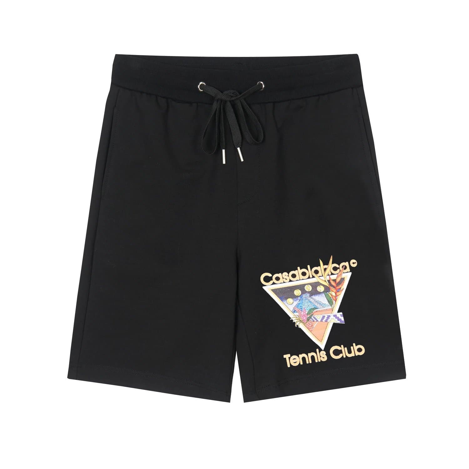 Amiri Logo Shorts Rainbow Drip Logo — 卡萨布兰卡695黑