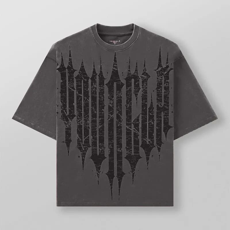 Travis Scott Graphic Tee Distressed Cathedral Print