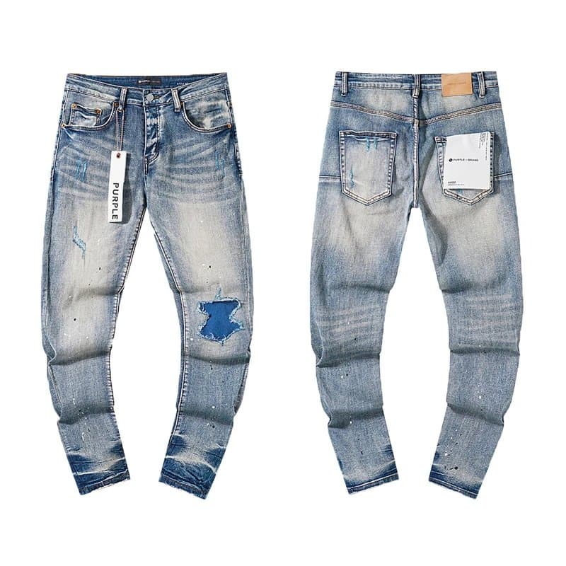 Off-White Distressed Jeans Paint Splatter — PU134