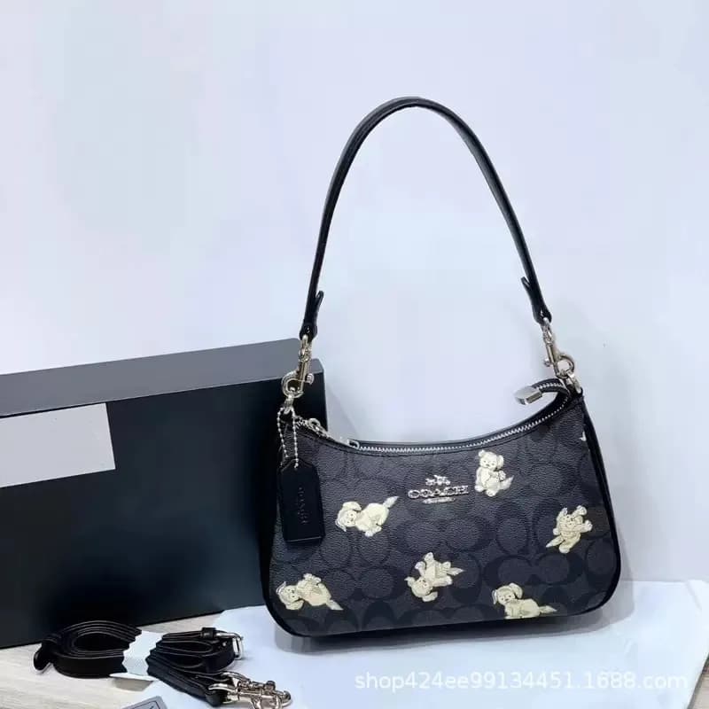 Coach Shoulder Bag Puppy Print