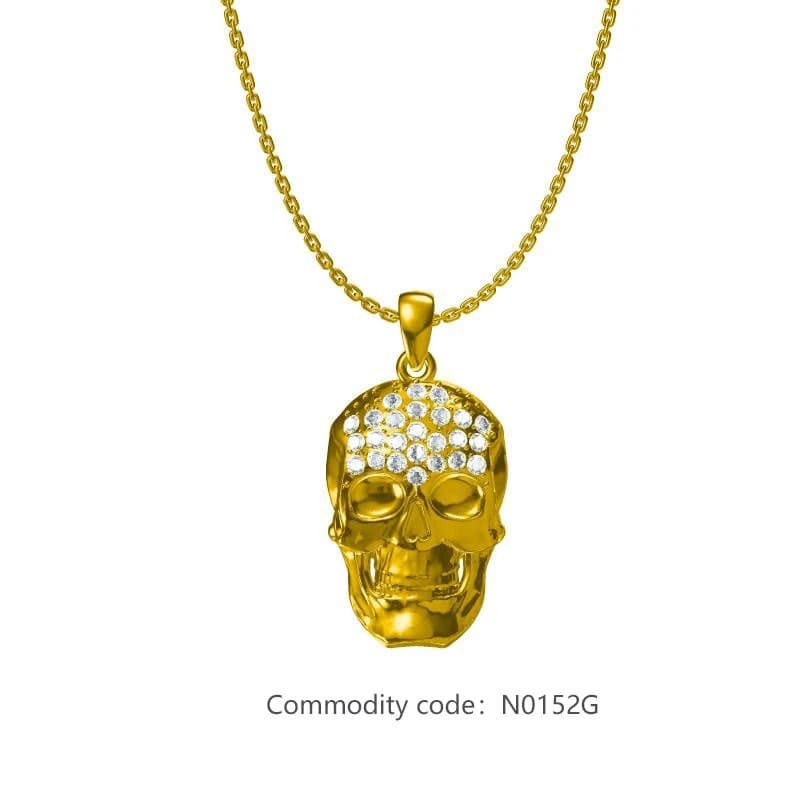 Chrome Hearts Skull Pendant Pave Crystal