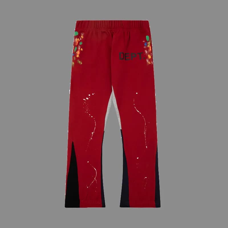 Gallery Dept. Track Pants Paint Splatter — G18红色