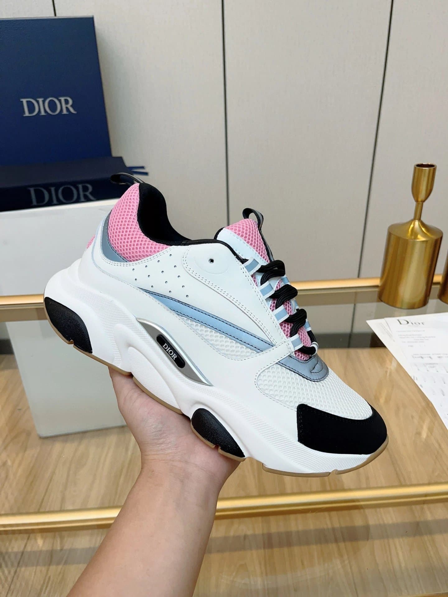 Dior B22 Sneaker Pink Mesh