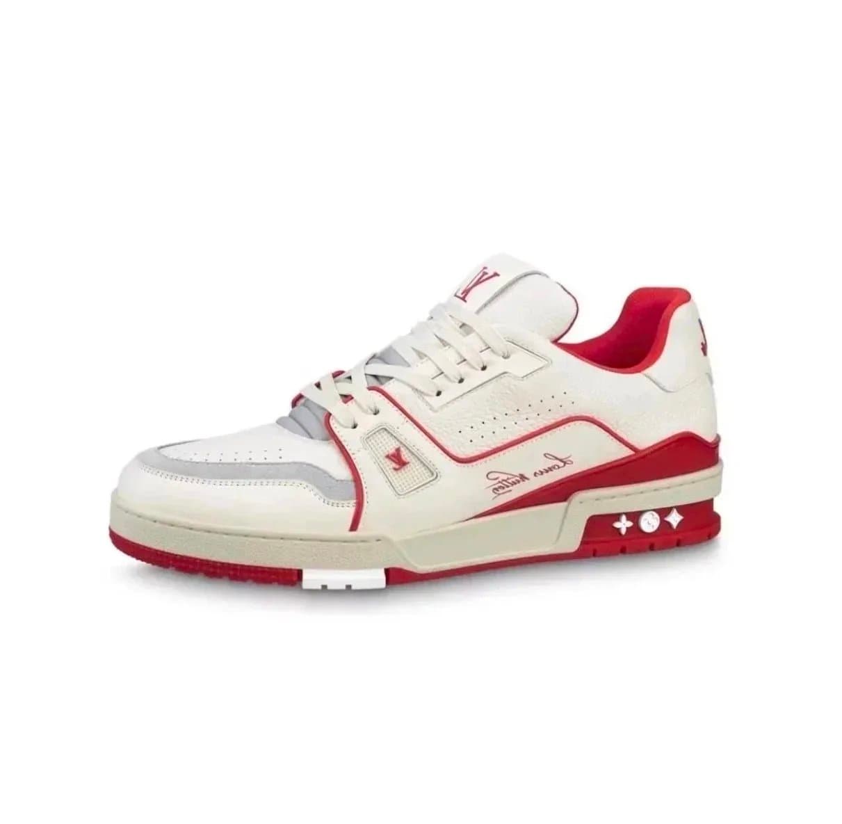 Louis Vuitton LV Trainer White Red