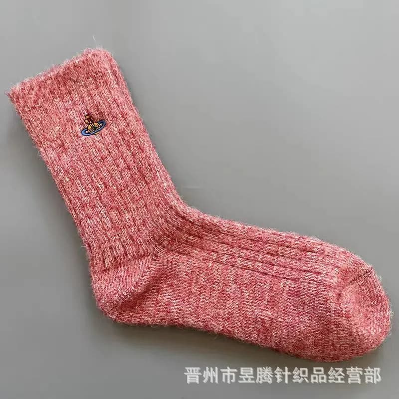 Vivienne Westwood Logo Sock Melange Pink