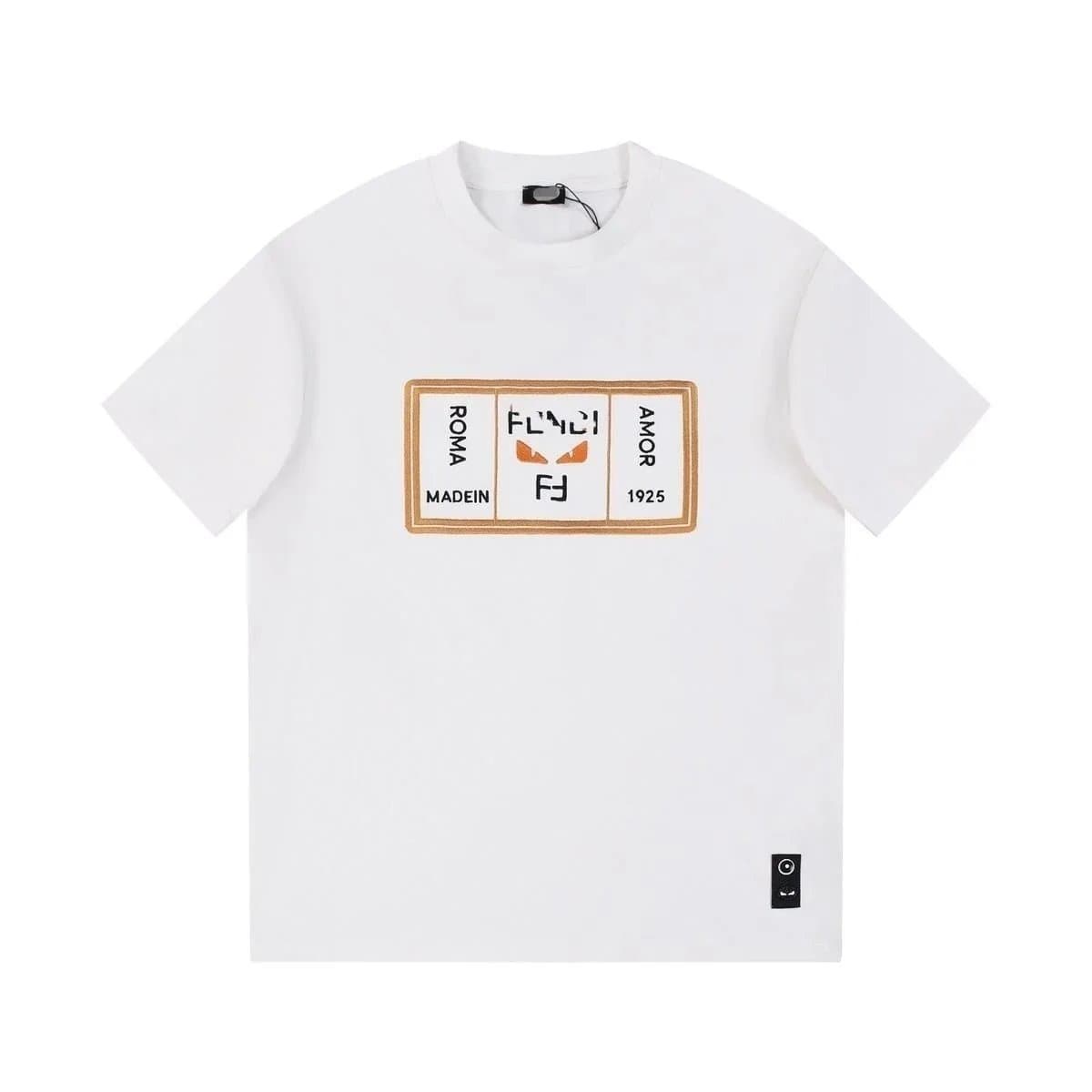 Fendi FF Logo T-Shirt Brown FF Patch — 20