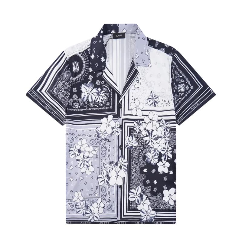 Amiri Bandana Print Shirt Patchwork Floral Bandana