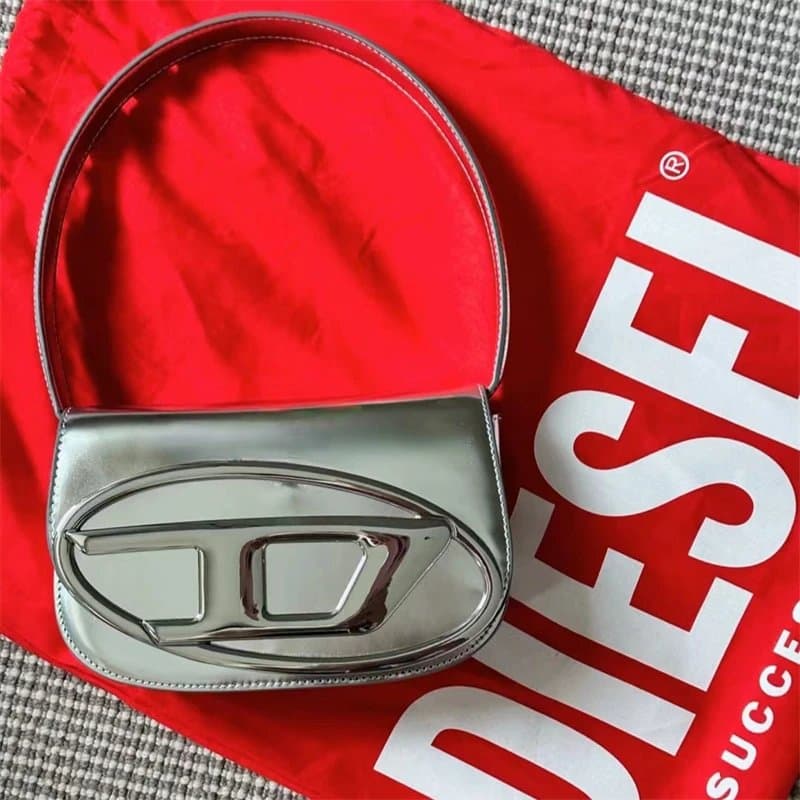 Diesel D-Lite Bag Metallic Silver