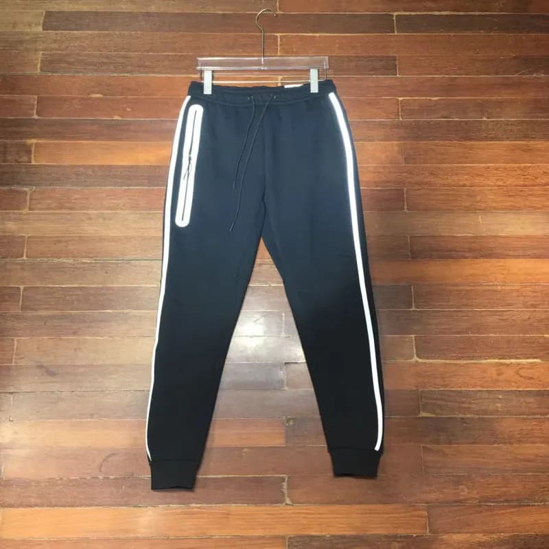 Nike Tech Fleece Hoodie and Joggers Reflective Stripe — Pants black