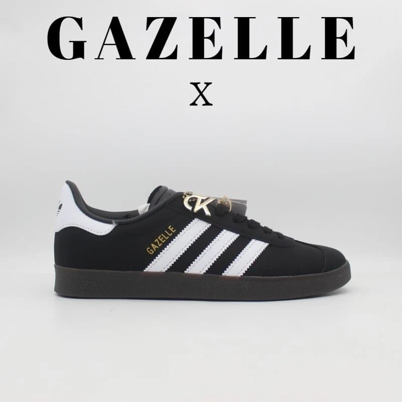 Adidas Gazelle Black White Gold