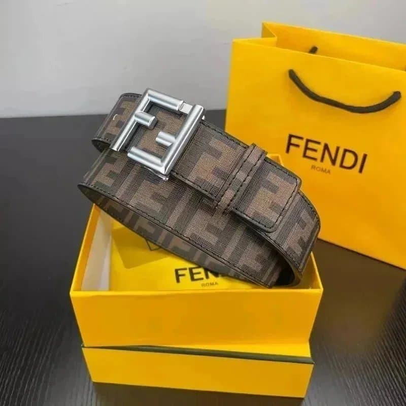 Fendi FF Logo Belt Monogram Canvas